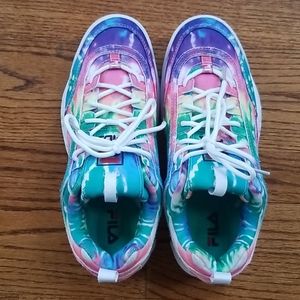 Women's Tie Die Fila Low-Top
